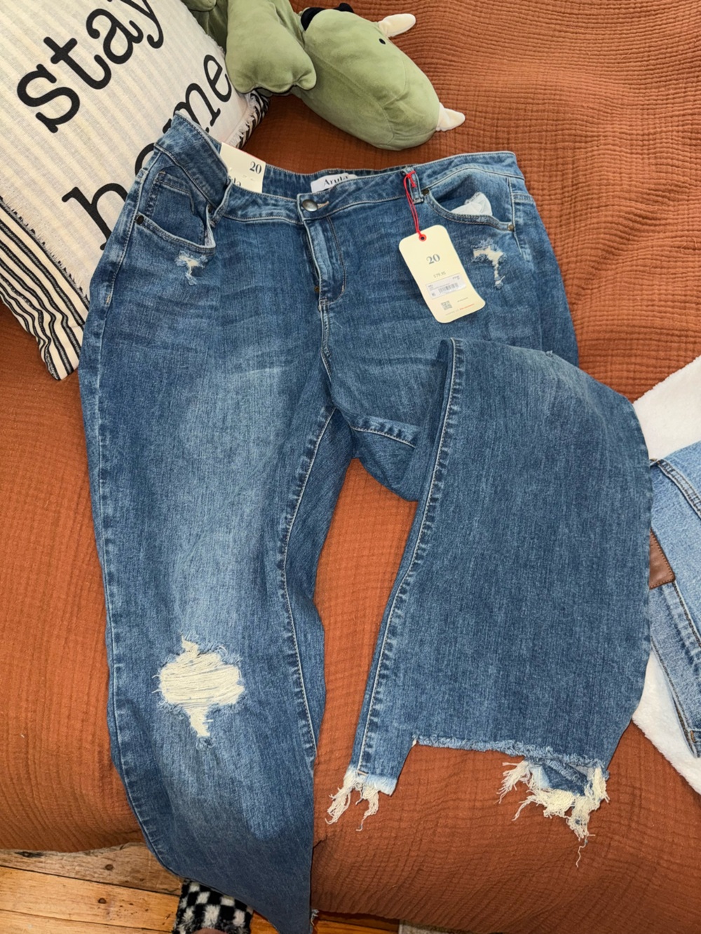 Arula distressed boot cut jeans